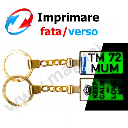 Breloc moto GOLD fosforescent