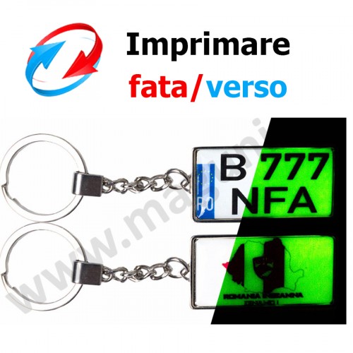 Breloc moto SILVER fosforescent