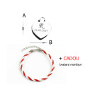 Pandativ inimioara argint, 10mm, gravabila cu text  personalizat