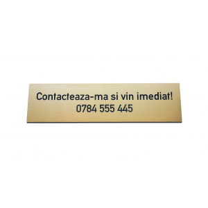 Placuta parbriz cu Nr. Tel. medie