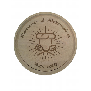 Tocator lemn d'-23,5 cm personalizat 